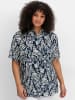 sheego by Joe Browns Kurzarmbluse in blaubeere-gemustert