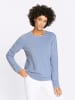Sieh an! Langarm-Pullover in bleu