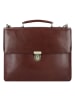 Leonhard Heyden Cambridge Aktentasche Leder 38 cm Laptopfach rotbraun