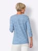 Sieh an! 3/4-Arm-Shirt in mittelblau-weiß-geringelt
