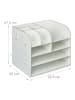 relaxdays Schreibtisch Organizer in Weiß