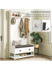 HOMCOM Garderobenständer-89L x 42B x 172H cm-Weiß