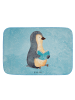 Mr. & Mrs. Panda Duschvorleger Pinguin Buch ohne Spruch in Eisblau