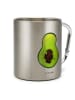 Mr. & Mrs. Panda Thermobecher Avocado Kern ohne Spruch in Silber
