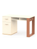 CALICOSY Schreibtisch CAMILLIA in Terrakotta - (W) 120  x (H) 76,5  x (L) 59,8  cm