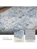 tectake Vintage Designer Teppich Amara, rutschfeste Unterseite, blau