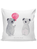 Mr. & Mrs. Panda Couch Kissen Koala Luftballon ohne Spruch in Weiß