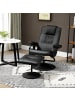 HOMCOM Relaxsessel mit Fußhocker-76B x 80T x 102H cm-Schwarz