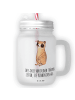 Mr. & Mrs. Panda Einmachglas Plumplori Glücklich mit Spruch in Transparent