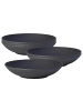 Villeroy & Boch 6er Set Schale flach Manufacture Rock ø 23,5 cm schwarz in schwarz