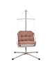 Beliani Hängesessel ALGHERO in Braun/Beige - (W) 109 x (H) 195 x (L) 101 cm