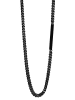 Adeliás Herren Halskette aus Edelstahl 61 cm in schwarz