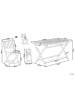 Beliani 7-tlg Gartentisch Set CENTO in Braun/Grau