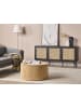 Beliani Sideboard OPOCO in Schwarz/Beige - (W) 150 x (H) 71 x (L) 40 cm