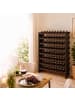 relaxdays Weinregal in Braun - (B)85 x (H)107 x (T)25,5 cm