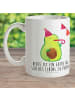 Mr. & Mrs. Panda Plastikbecher Avocado Party mit Spruch in Weiß