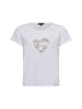 More & More T-Shirt in weiß silber