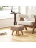 HOMCOM Fußhocker in Braun 27L x 27B x 26H cm