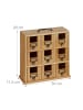 relaxdays Tee Organizer in Natur - (B)30 x (H)29 x (T)11,5 cm