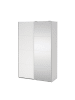 ebuy24 Schiebetürenschrank Bergamo (2-türig) Weiß 139 x 67 cm