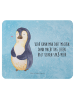 Mr. & Mrs. Panda Mousepad Pinguin Diät mit Spruch in Eisblau