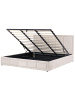 Beliani Doppelbett QUIBERON in Beige - (W) 188 x (H) 104 x (L) 215 cm