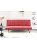 Beliani 3-Sitzer Sofa HASLE in Rot/Schwarz - (W) 168 x (H) 75 x (L) 88 cm