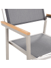 Beliani 9-tlg Gartentisch Set GROSSETO in Grau/Silber