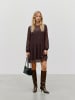 Vero Moda LS Lace Short Dress in Chocolate Torte
