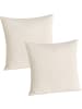 Erwin Müller Baumwollmischung Kissenhülle 2er-Pack in natur