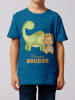 wat? Apparel T-Shirt Dinosaurier 06 Kleiner Bruder in Blau