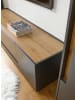 Furn.Design Sideboard grau matt, Wotan Eiche, Kommode 220 x 87 cm mit 4 Türen und Schubladen