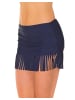 Aquarti Aquarti Damen Bikinihose mit Rock Seitliche Raffung in dunkelblau