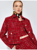 KOTON Blazer in Rot Gemustert