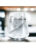 Mr. & Mrs. Panda Gravur Glas Mäuse Herz ohne Spruch in Transparent