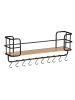 Wenko Wandregal Loft in Rahmen und Haken: Schwarz, Ablagen: natur