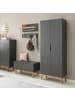 home24 Wandgarderobe LINDHOLM in Grau