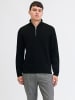 Jack & Jones Strickjacke mit Viertelreißverschluss in Black