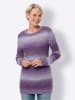 Sieh an! Longpullover in lila-lavendel-gemustert