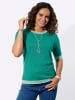 WITT WEIDEN Kurzarm-Pullover in smaragd
