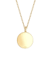 Elli Halskette 925 Sterling Silber Münze, Plättchen in Gold