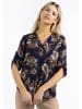 Usha Damen Shirtbluse in Navy Mehrfarbig