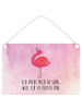 Mr. & Mrs. Panda Deko Schild Flamingo Stolz mit Spruch in Aquarell Pink
