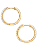 Trilani Creolen aus Sterling Silber mit Zirkonia in gelbgold