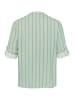 KAFFE curve Langarm-Bluse KCsida Regular fit in Grey / Granite Green Stripe