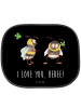 Mr. & Mrs. Panda Sonnenschutz Auto Bienen Paar mit Spruch in Schwarz