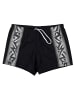 Aquarti Aquarti Herren Badehose Kurz Sportlich Streifen in schwarz Modell 1