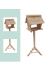 relaxdays Vogelfutterhaus in Natur - (B)32 x (H)107 x (T)27 cm