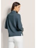 MADELEINE Kaschmir-Pullover mit Pointelle-Muster in stahlblau