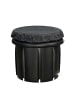 React Eisbad Tonne in Schwarz 80x73x80cm